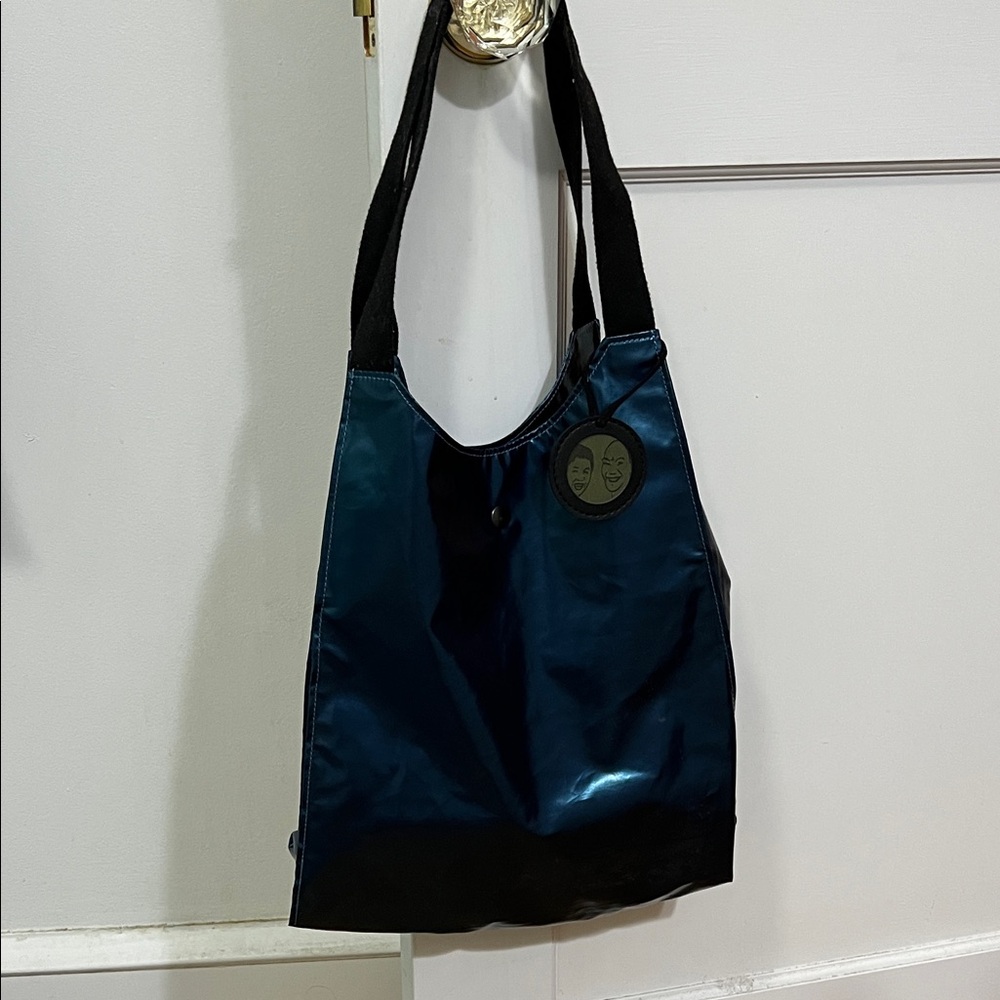 Elegant Black and Blue Tote Bag